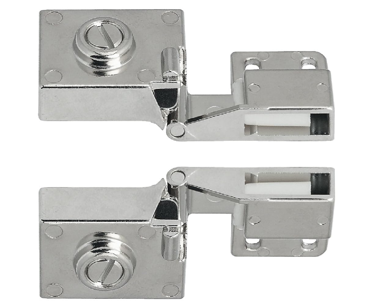 Solmer Ltd Chrome Plated 1 Pair X Hafele Glass Door Hinges 170° Inset Chrome Max.5mm Glass Thickness 361.93.240