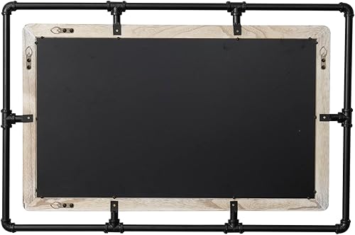 Miniatura 6 de Espejo de tubo industrial rústico  36 x 24 pulgadas, espejo de pared rectangular de metal decorativo para baño, sala de estar, dormitorio, espejo de