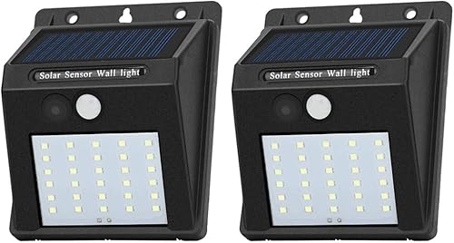 Miniatura 10 de Luces solares para exteriores, 3 modos/144 LED con sensor de movimiento solar, luces de seguridad inalámbricas IP65 impermeables con gran angular,