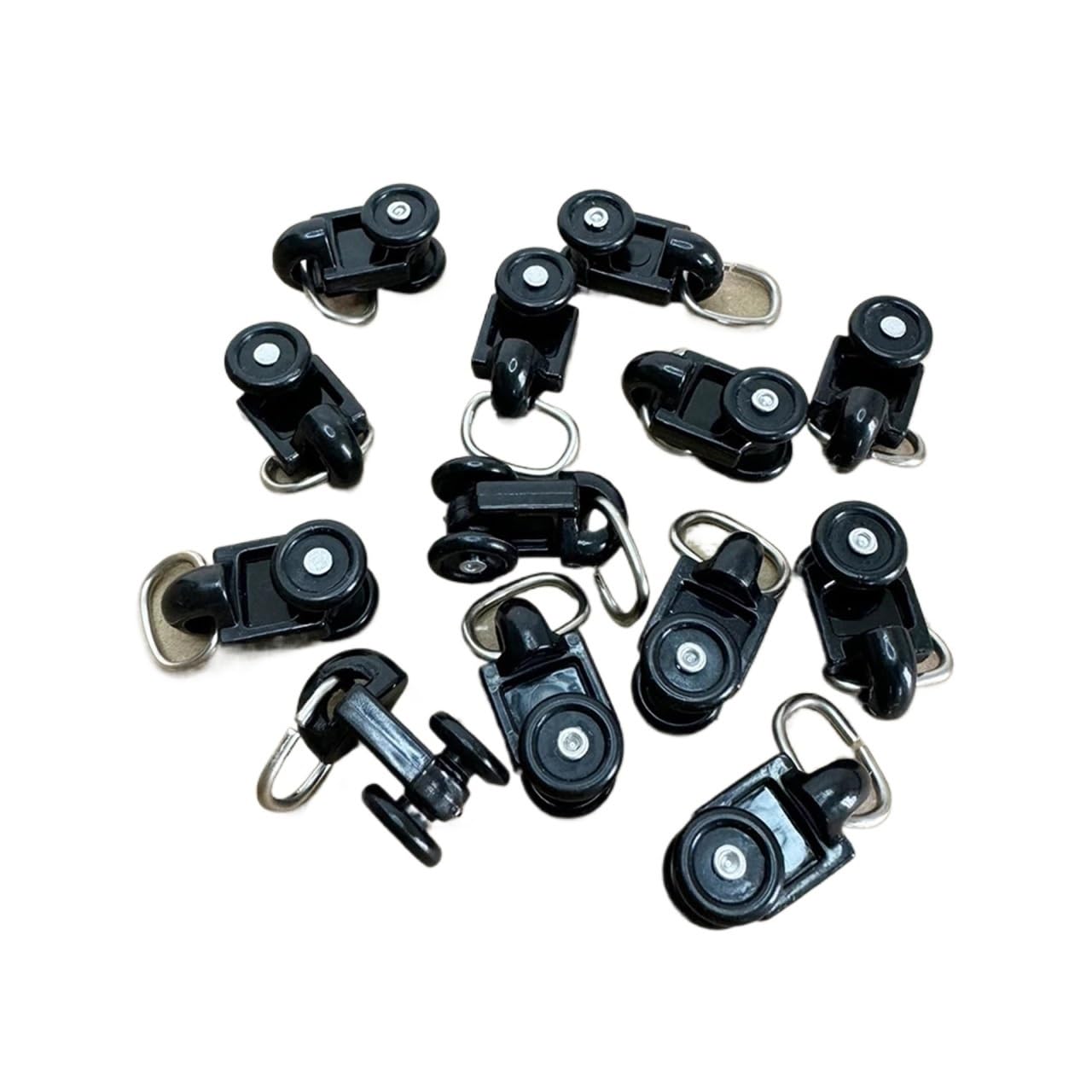 Curtain Rail Track Pulley, Curtain Rail Track Pulley Black Runners for Smart Home General Electronic Accessory(30pcs Runners)