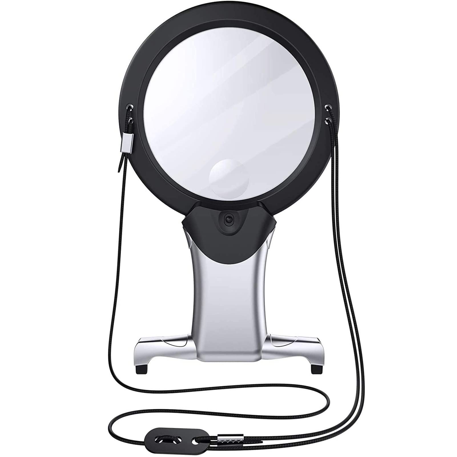 Lupa de Mano 2 en 1 con Luces, Ideal para Leer, Bordar, Hacer Joyas y Manualidades. Doble Comodidad.