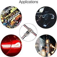 Vista 4 de Kalolary - Paquete de 24 conectores de cable, conector de cable de 2 pines y 3 vías de bajo voltaje, conectores de cable en T compactos universales