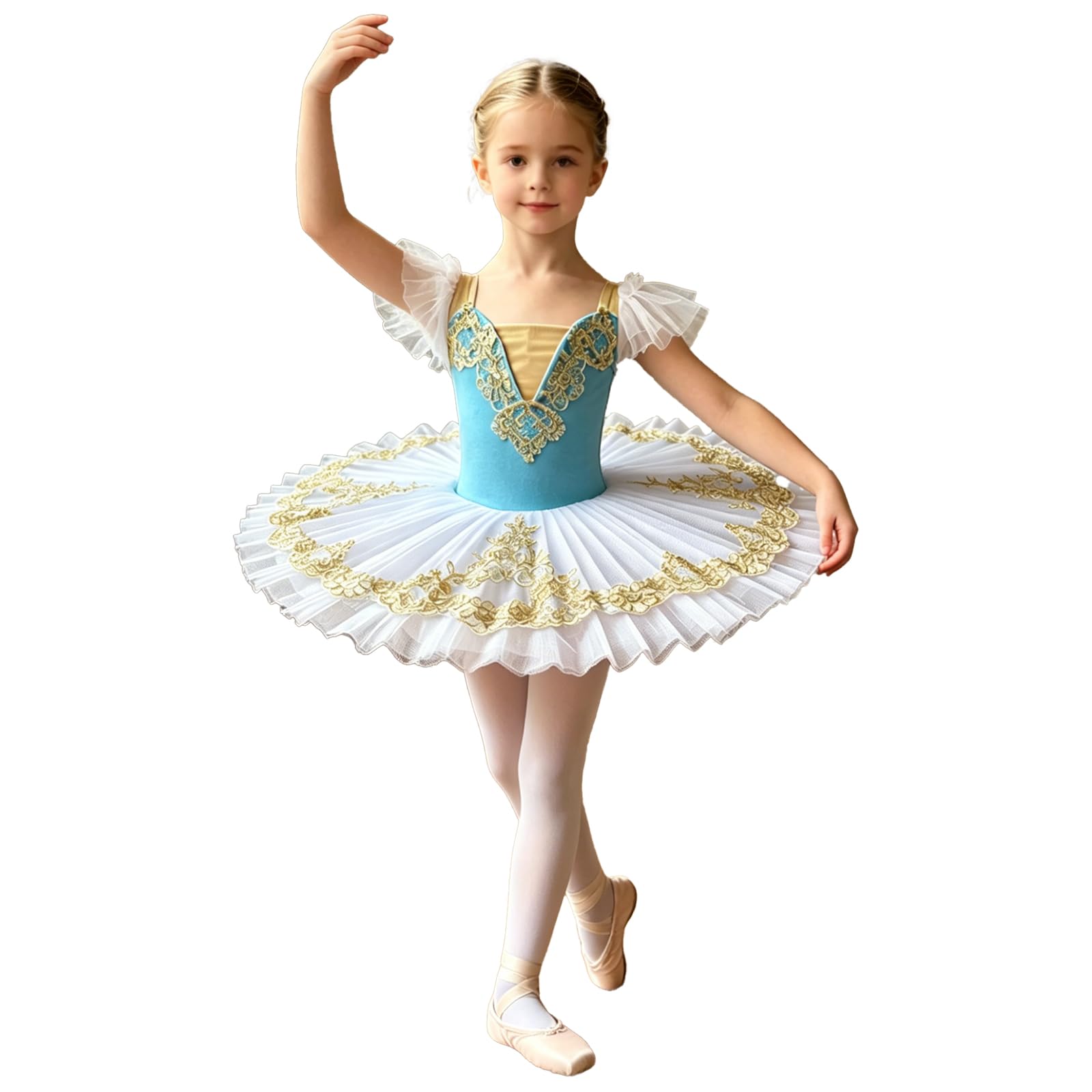 Niños Vestido De Baile De Ballet para Niñas Body Clásico Bailar Actuación En El Escenario