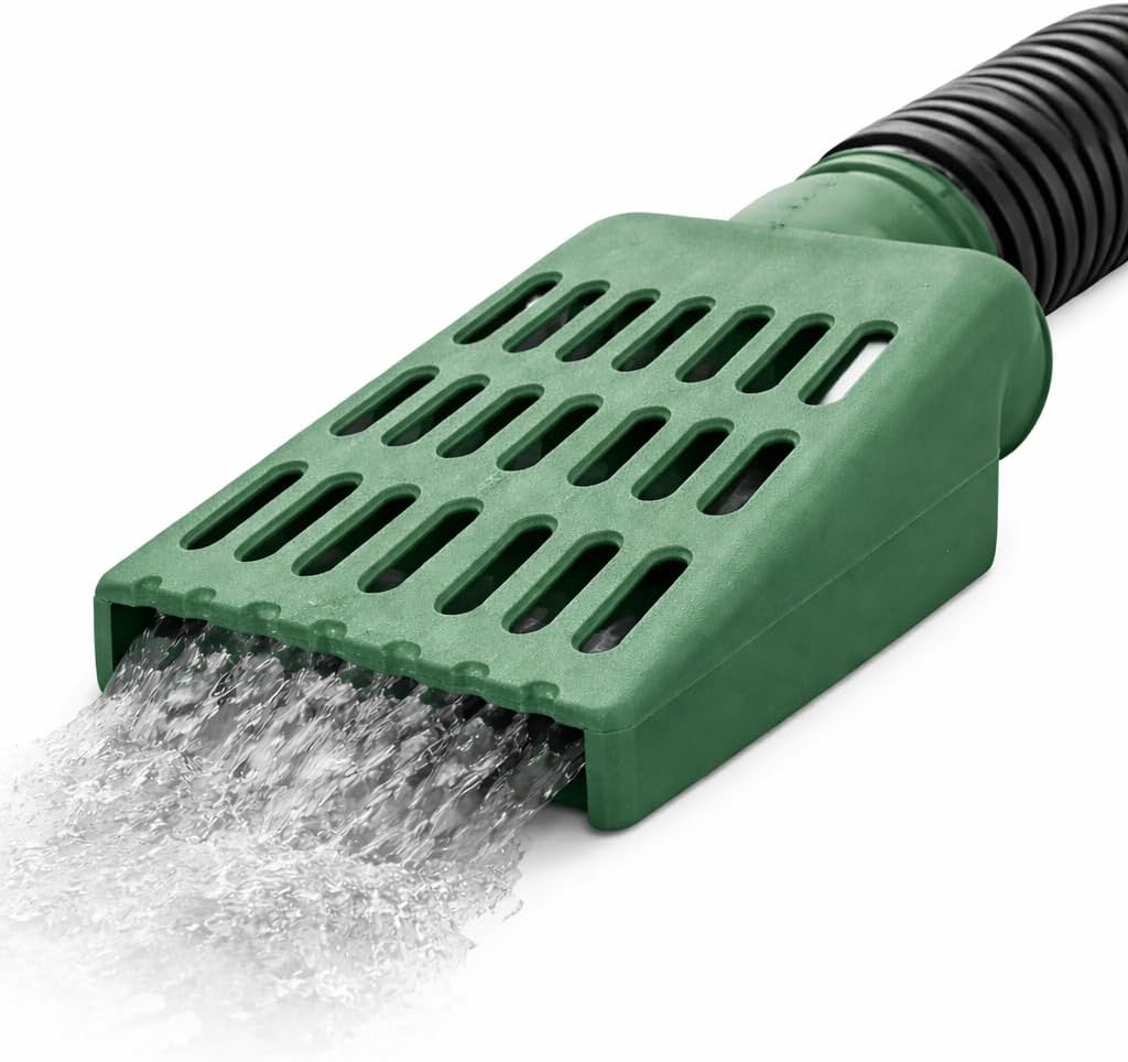 CrawlSpace-DIY Sump Pump Discharge Downspout Extension – Lawn & Yard Drain Grate with Waterproof Protection, Oval Inlet Fits 3″ or 4″ Drain Pipe, Prevents Pop-Up Water Emitters