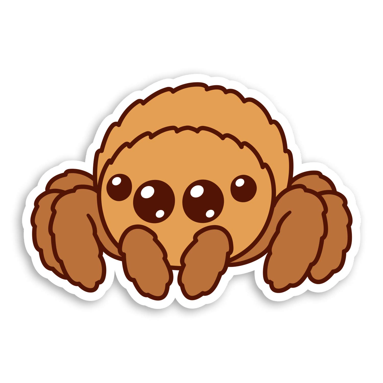 2 x 10cm Kawaii Spider Vinyl Stickers - Cute Tarantula Cartoon Sticker #29775