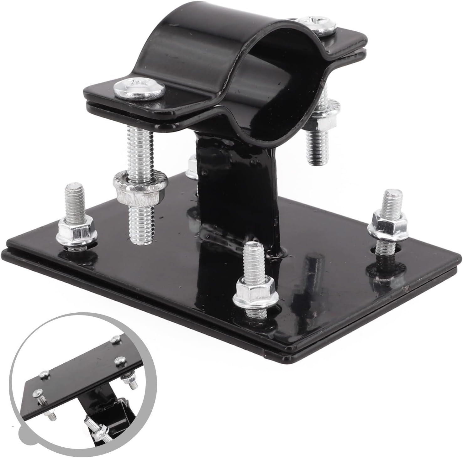Bicycle Front Basket Mount Bracket, Duty Fixing Holder For Scooter Ebike Road Bike, Adjustable 15-54mm, Black(M)