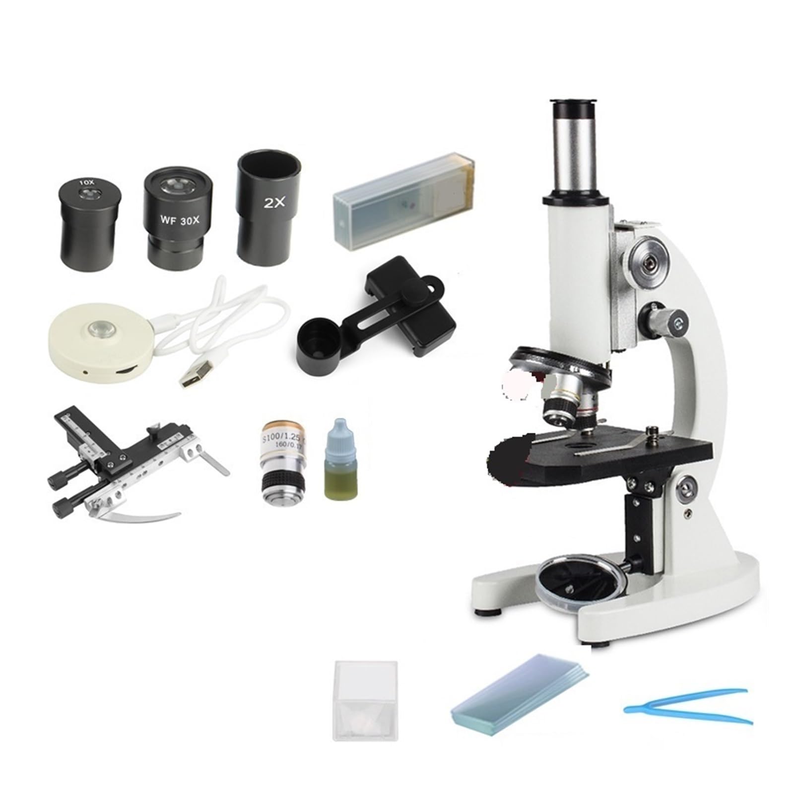 Całkowicie Metalowy Optyczny Mikroskop Biologiczny Do Szkolnego Laboratorium Edukacja Domowa Duże Powiększenie Fotografia HD Mikroskopy i wyposażenie(Option3-6000x)