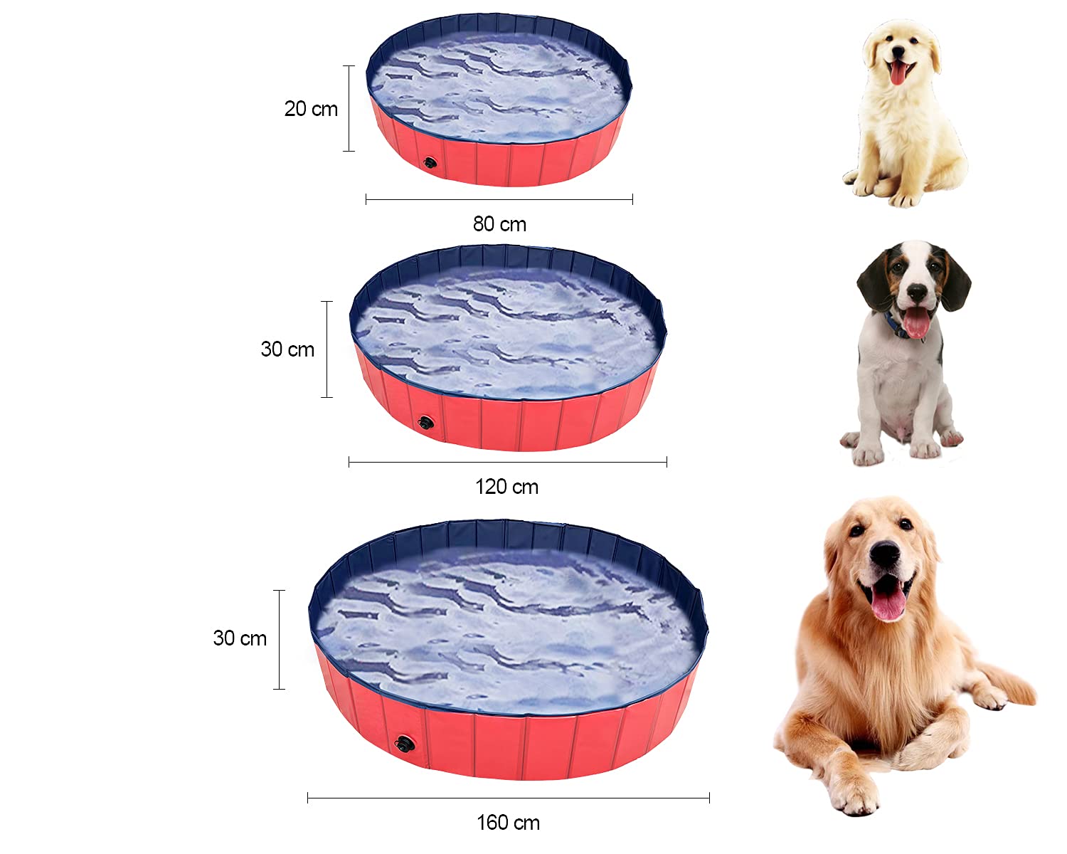 Amazon.com: ZX Foldable Dog Pet Pool Portable Kiddie Pool for Kids