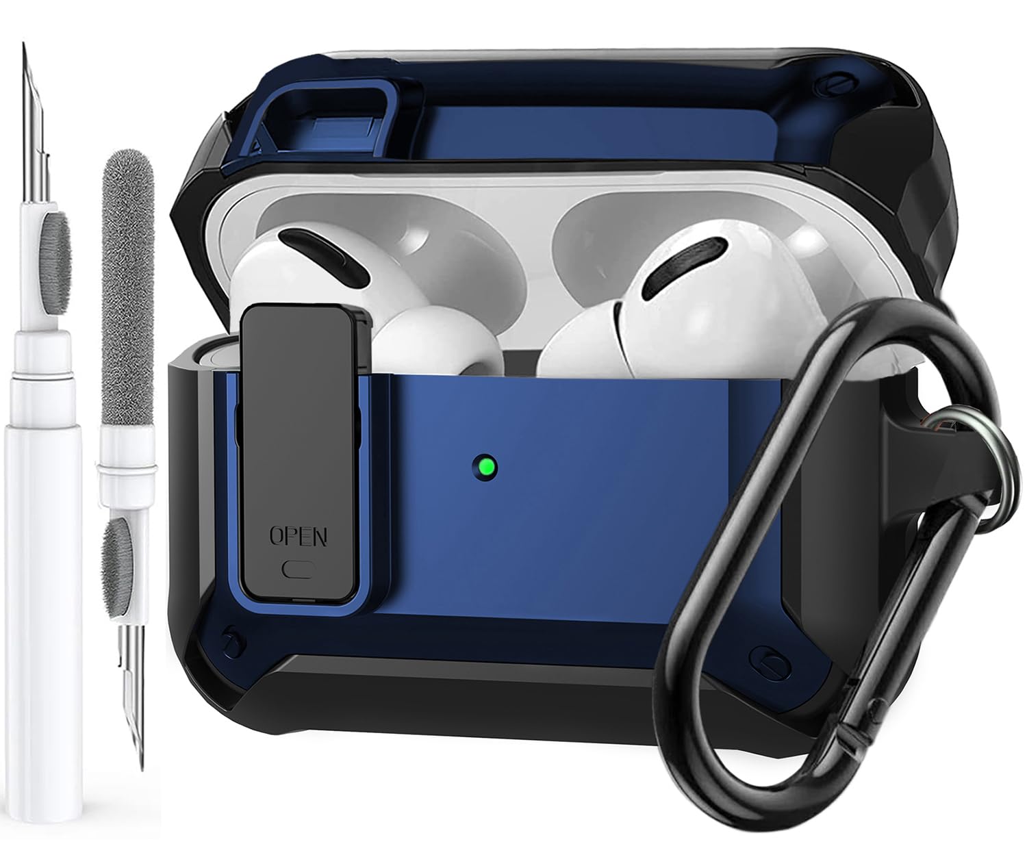 Olytop for Airpods Pro 2/1 Gen Case Cover with Lock (2019/2022/2023), Rugged Locking Case for Airpod Pro 2nd/1st Generation Shockproof Armor