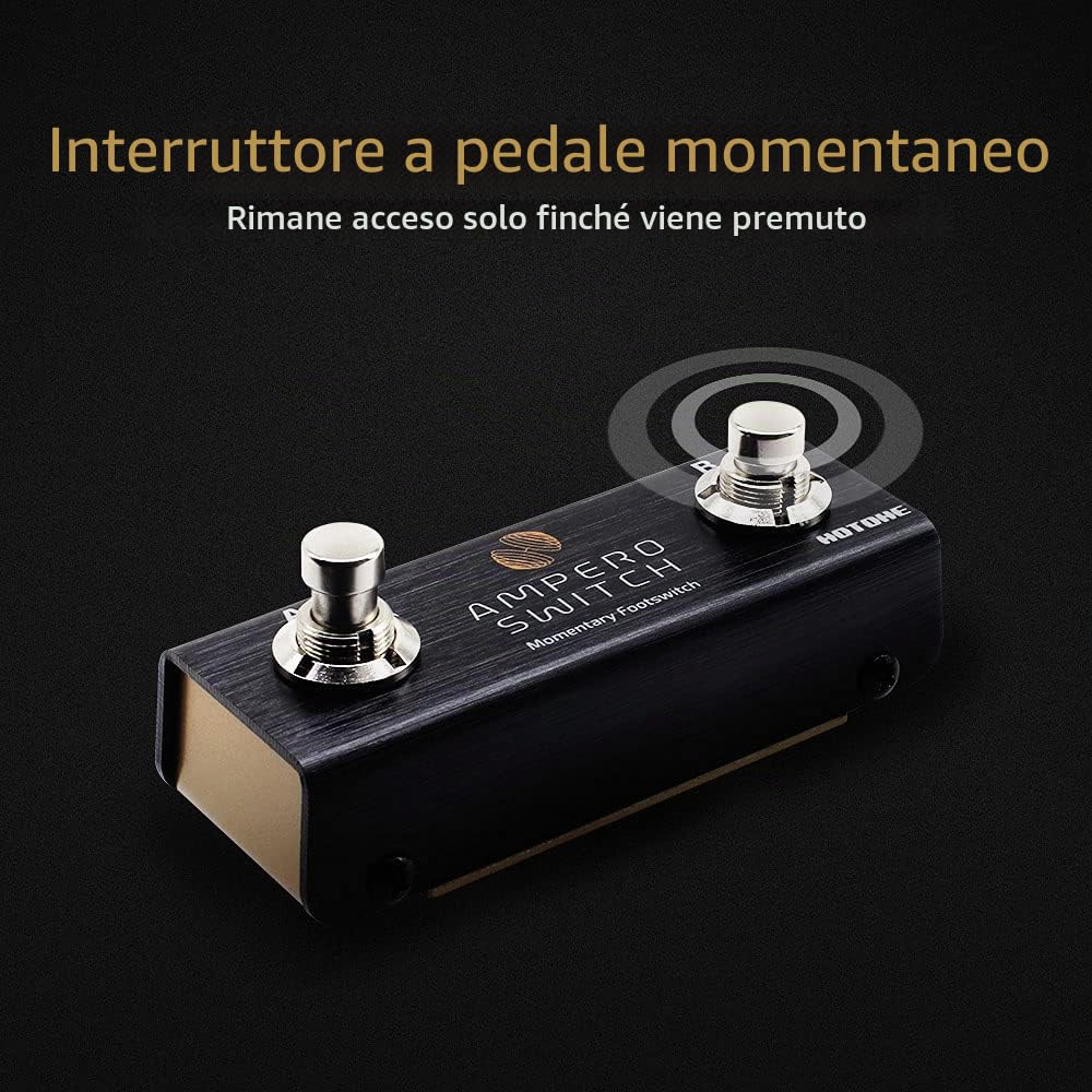 HOTONE Dual Footswitch Pedal Momentaneo Pedale a 2 vie Controller a pedale commutatore 6,35 mm Ampero Switch