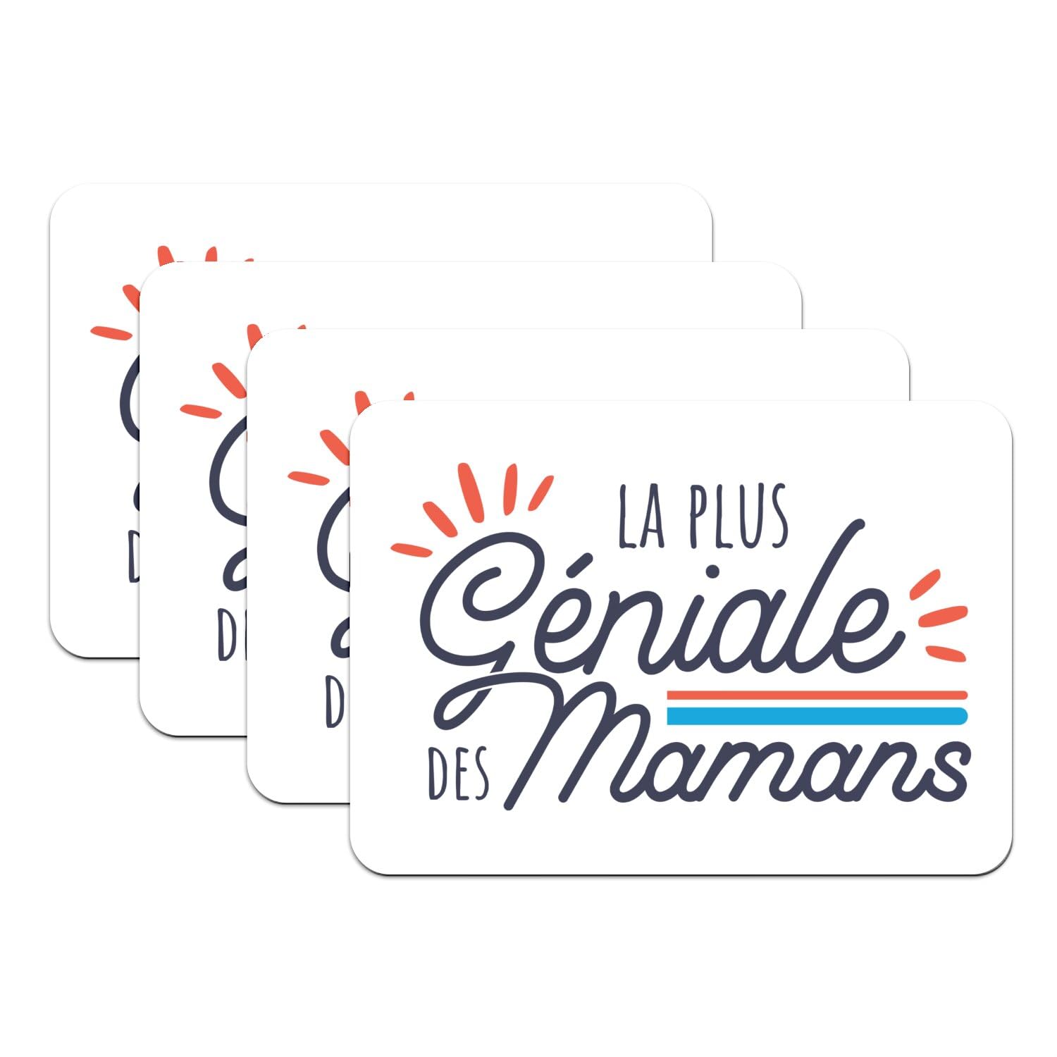 Sets de table famille en caoutchouc blanc pour repas quotidiens