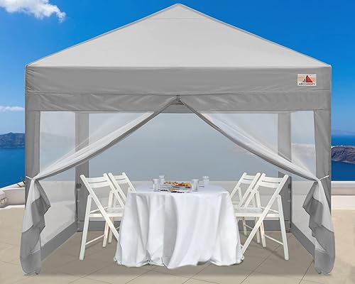 Miniatura 9 de ABCCANOPY Tienda de campaña desplegable fácil de 10 x 10 con paredes de red