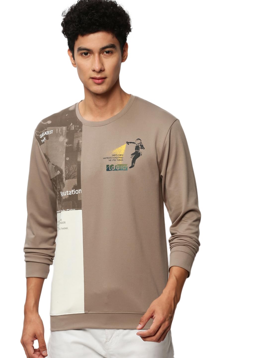 showoffff Men Colourblocked Pullover Sweatshirt | Round Neck Full Sleeves Cotton Sweatshirt's for Mens | Slim Fit Regular Length Sweatshirts for Men's-picture-22