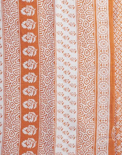 Image of SIRIL Women's Printed Cotton Saree with Unstitched Blouse Piece