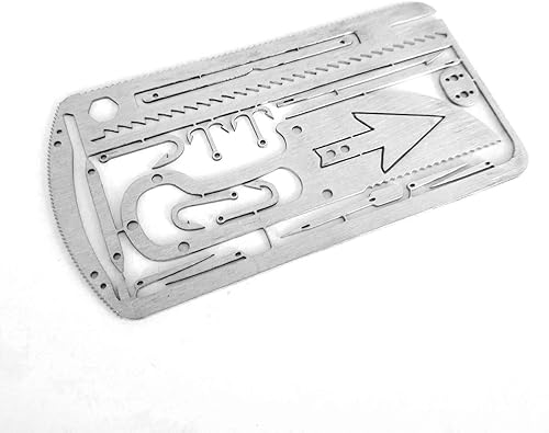 Miniatura 3 de Tarjeta de supervivencia multiherramienta de pesca 20 en 1, la mejor herramienta multiherramienta para situaciones de supervivencia, tarjeta de