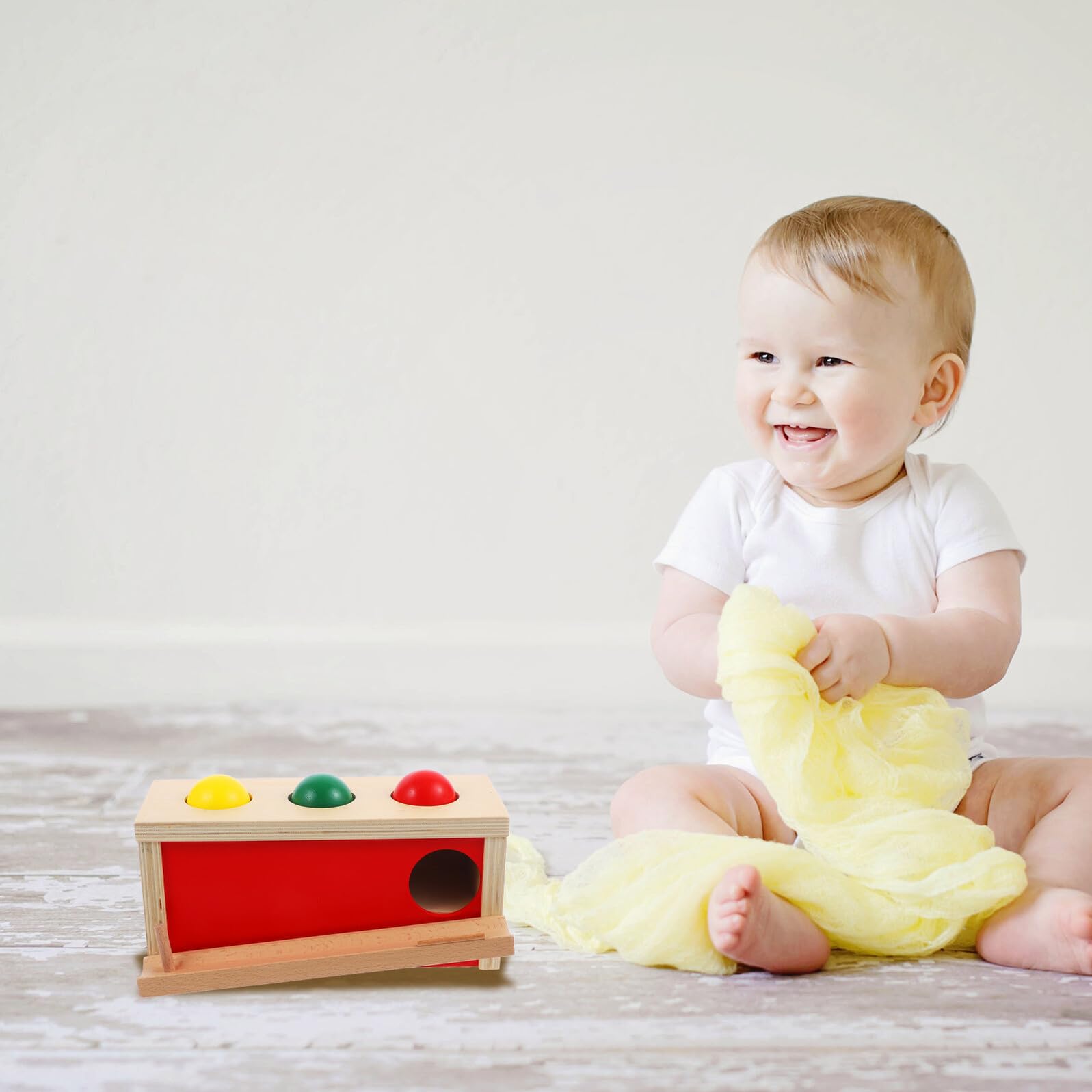 ERINGOGO Juego de Juguetes de Madera para Niños de 6 Meses a 1 Año con Funciones para Mejorar la Coordinación Mano-Ojo y Habilidades Motoras Finas en Bebés