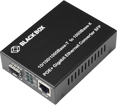 GIGABIT ETHERNET 1000-MBPS POE+ Media Converter - 10/100/1000-MBPS Copper to 1
