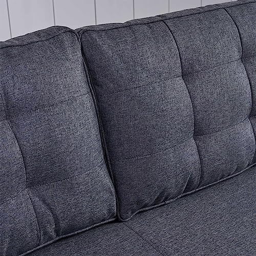 Image of Home Centre | Helios California Fabric 2-Seater Sofa | Sofa for Living Room | Solid Wood | Grey | 1 Year Warranty