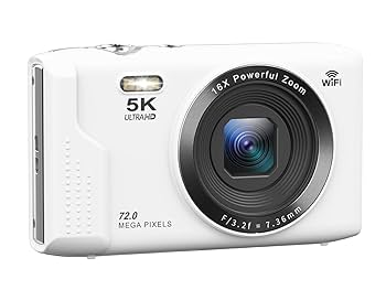 デジタルカメラ 5K 録画 Wi-Fi 回転ディスプレイ ズーム SDカード付 Amazon | デジカメ 5K デジタルカメラ 5K録画 7500万画素 Wi-Fi