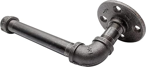 Miniatura 2 de Ironwerks - Soporte industrial para papel higiénico, decoración rústica de baño, toalleros de hierro negro mate para baños  Material de hierro negro