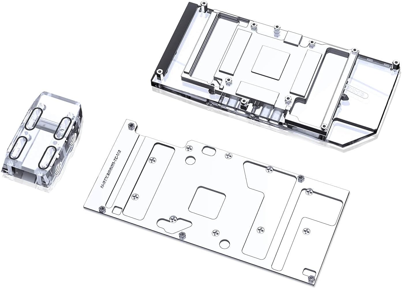 Bykski Full Coverage GPU Water Block w/Integrated Active Backplate for AIC Reference RTX 3090 (N-RTX3090H-TC-V2)