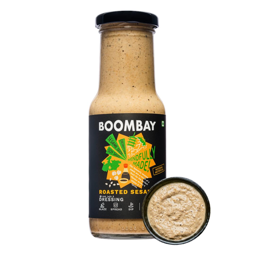BOOMBAY Roasted Sesame Salad Dressing 220g | Nothing Artificial | No Bad Oils | No Refined Sugars | Plant Based | No Onion or Garlic | Use for Stir Fry, Marinade for Grill, Dip with Snacks, Spread on Bread-image-7