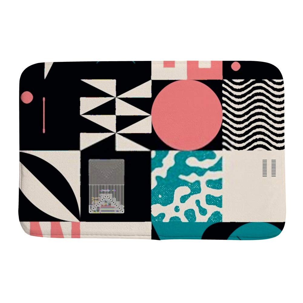 Tapis de bain antidérapant en velours corail 50x80 cm lavable