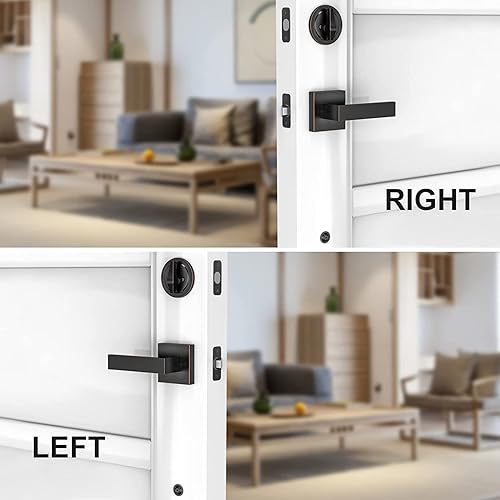 Miniatura 7 de Brightify - Manija de puerta delantera, mango con palanca de puerta, juego de manijas de puerta delantera, juego de cerradura de seguridad ajustable