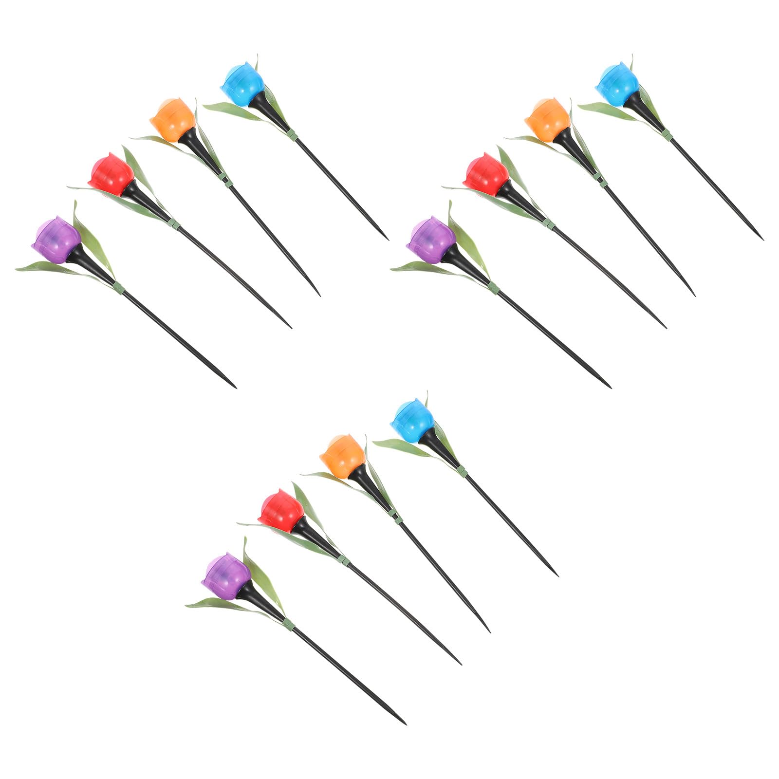 Toddmomy 12 Pezzi Lampade Solari da Giardino Tulipano Led, Illuminazione Esterna senza Fili in Abs, Installazione Facile per Vialetti e Ingressi Luce Uniforme e Brillante Colore Casuale