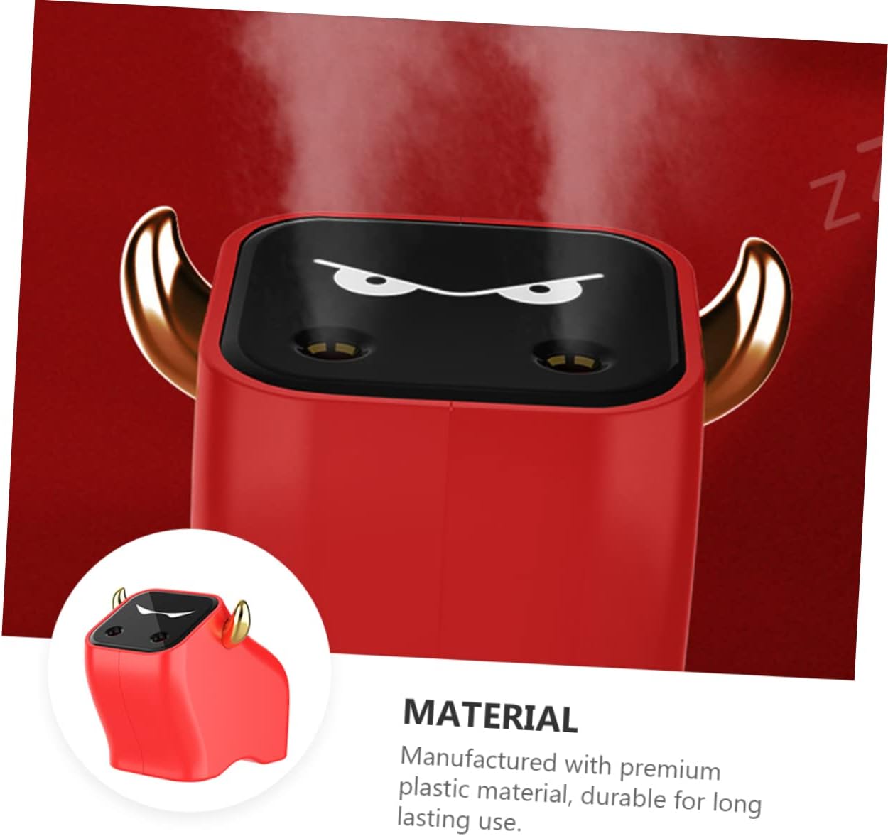 Ox Shape Air Humidifier for Car and Home USB Powered Quiet Operation for Bedroom and Office Compact Design Enhances Air Quality