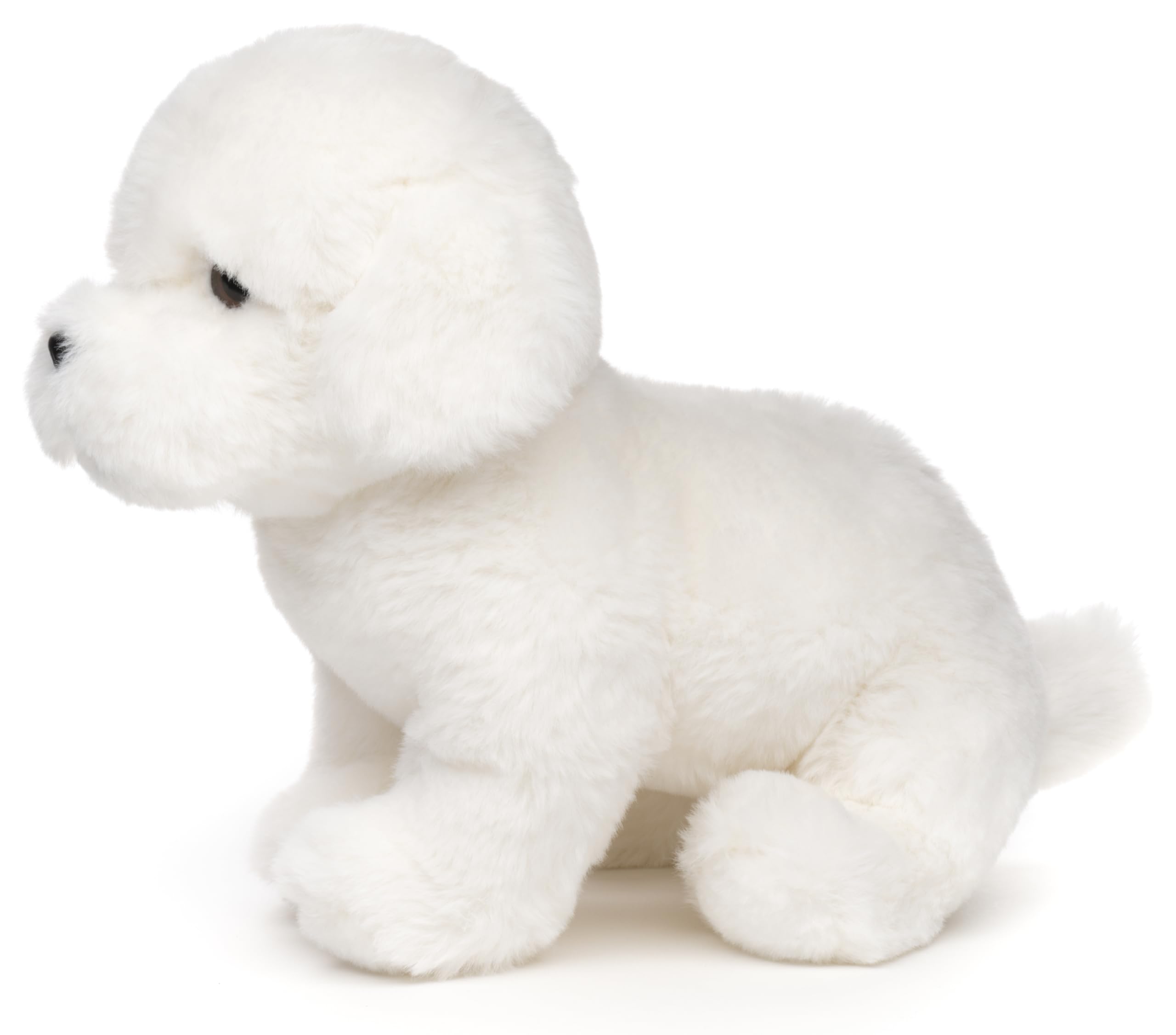 Uni-Toys Peluche Cane Maltese Seduto - Realistico E Morbido, 13 Cm - Giocattolo In Pile Riciclato