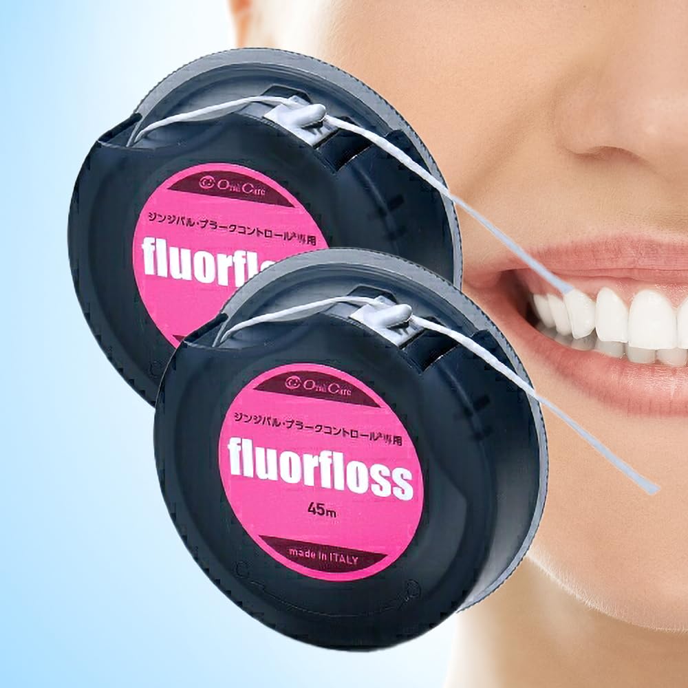 Oral Care Oral Care Floor Floss, 15.7 ft (45 m), Periodontal Disease, Gingival, Massage, Dental Floss, Gum, Gum Care, Hug, Dental Exclusive (2 Pieces) 2個