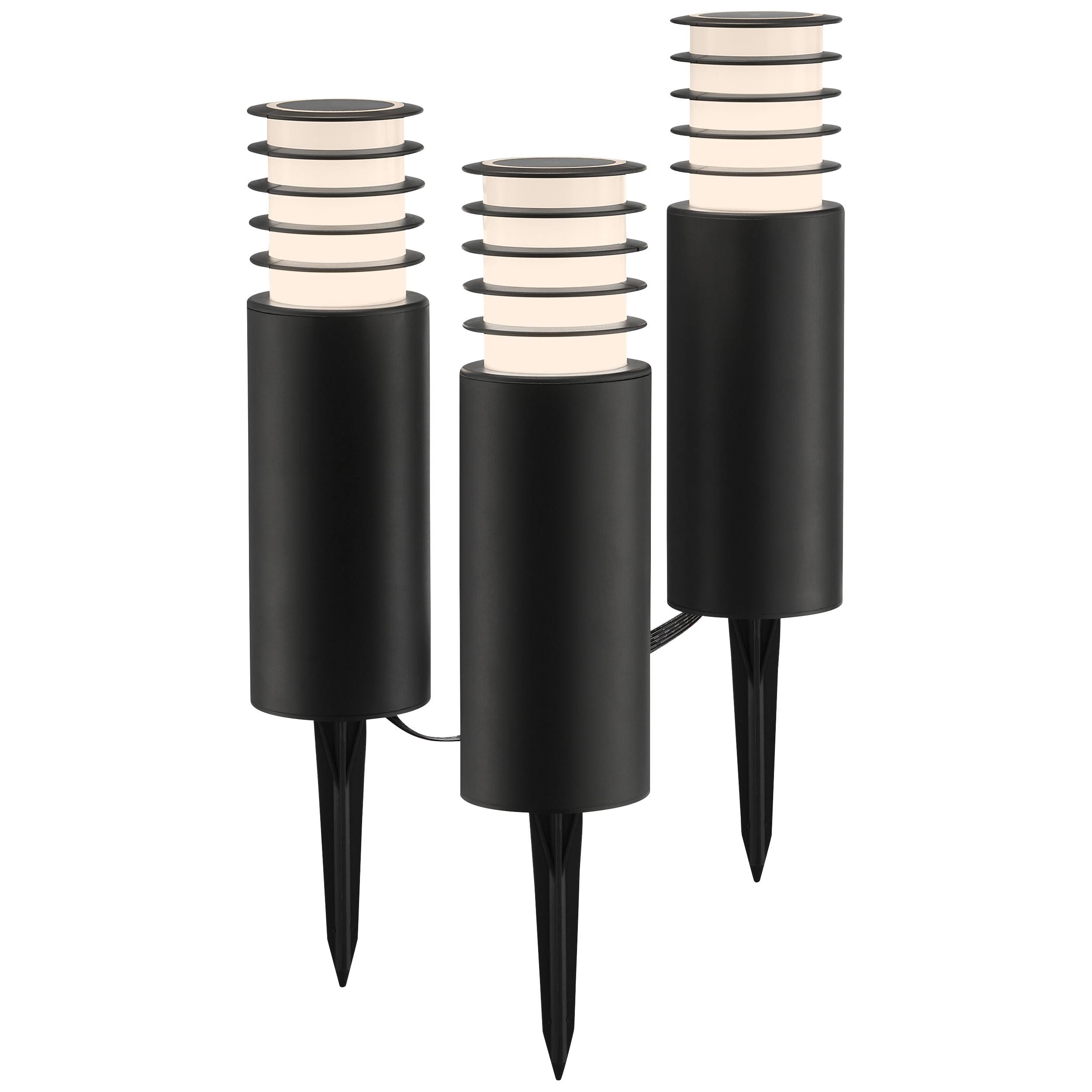 Brilliant Lampe d'extérieur Caruso Piquet de jardin 3 pièces en noir -