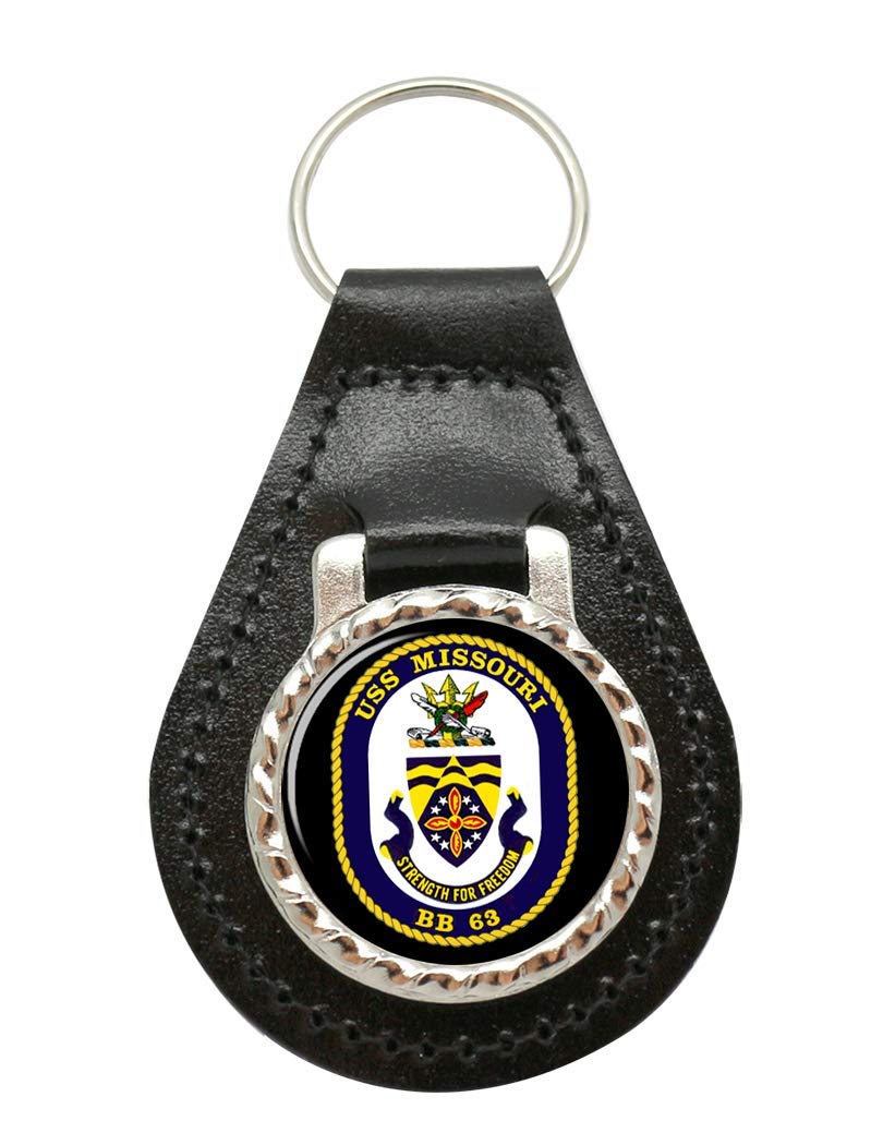 Giftshop UK USS Missouri (BB-63) Leather Key Fob
