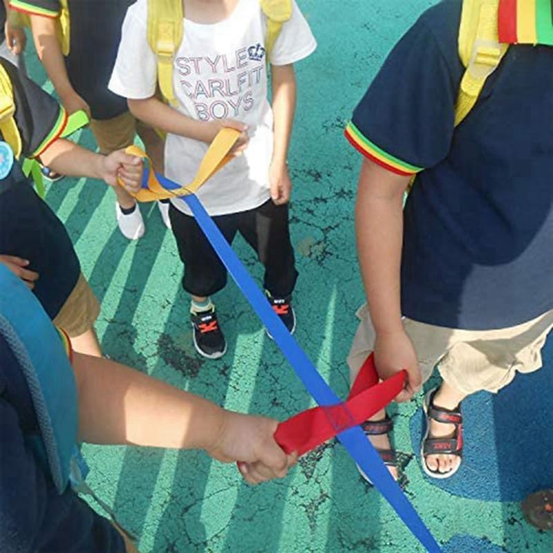 Generic 4X Children's Walking Ropes For Preschool Daycare School Kids Outdoor Colorful Handles For Up To 12 Children 2 Teachers - (Color: multicolor)