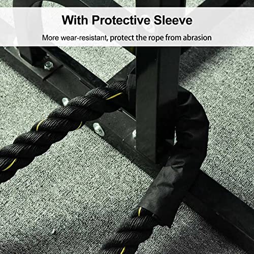 ZXYWW Corda de batalha para exercícios com kit de âncora, treinamento de corda de fitness para trein