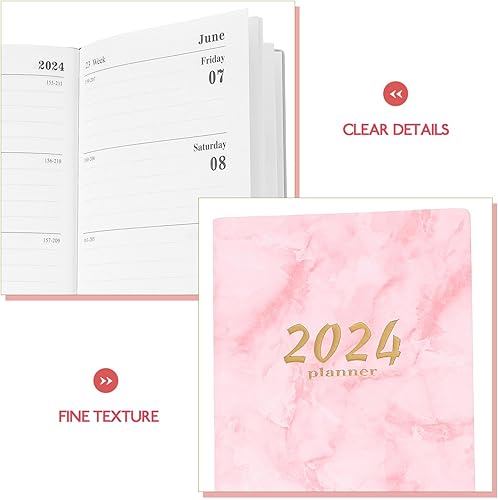 Miniatura 3 de MAGICLULU Agenda 2024, agenda semanal y mensual 2024, cuaderno de notas de oficina y negocios, bloc de notas, cuaderno planificador para rastreador