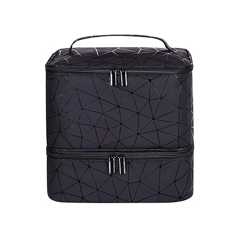 Miniatura 1 de RZMAYIS Estuche de transporte para esmalte de uñas capacidad para 30 botellas almacenamiento de esmalte de uñas de doble capa y estuche para