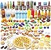 JOYIN 200 pièces Enfants Jouent à la Nourriture Deluxe Jeu de Simulation Ensemble de Nourriture Jouet Nourriture Jouer Accessoires de Cuisine avec des Couleurs réalistes
