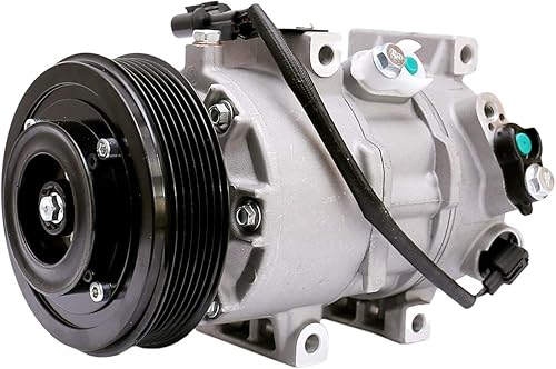 FKG Compresor de CA y embrague de A/C 977011R100 apto para Kia Rio 1.6L 2012-2017, Hyundai Accent 1.6L 2012-2017 (con control automático de