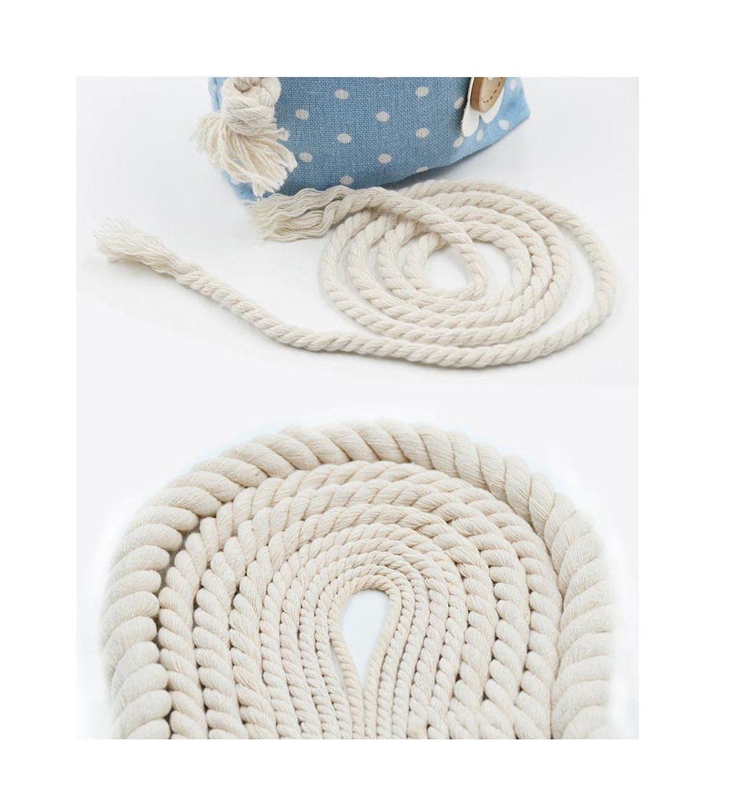 Cuerda de algodón trenzada para envolver Cuerda gruesa Cuerda gruesa para manualidades multifuncional para tejer macramé, tapices de pared, manualidades de bricolaje y cuerda para manualidades de líne