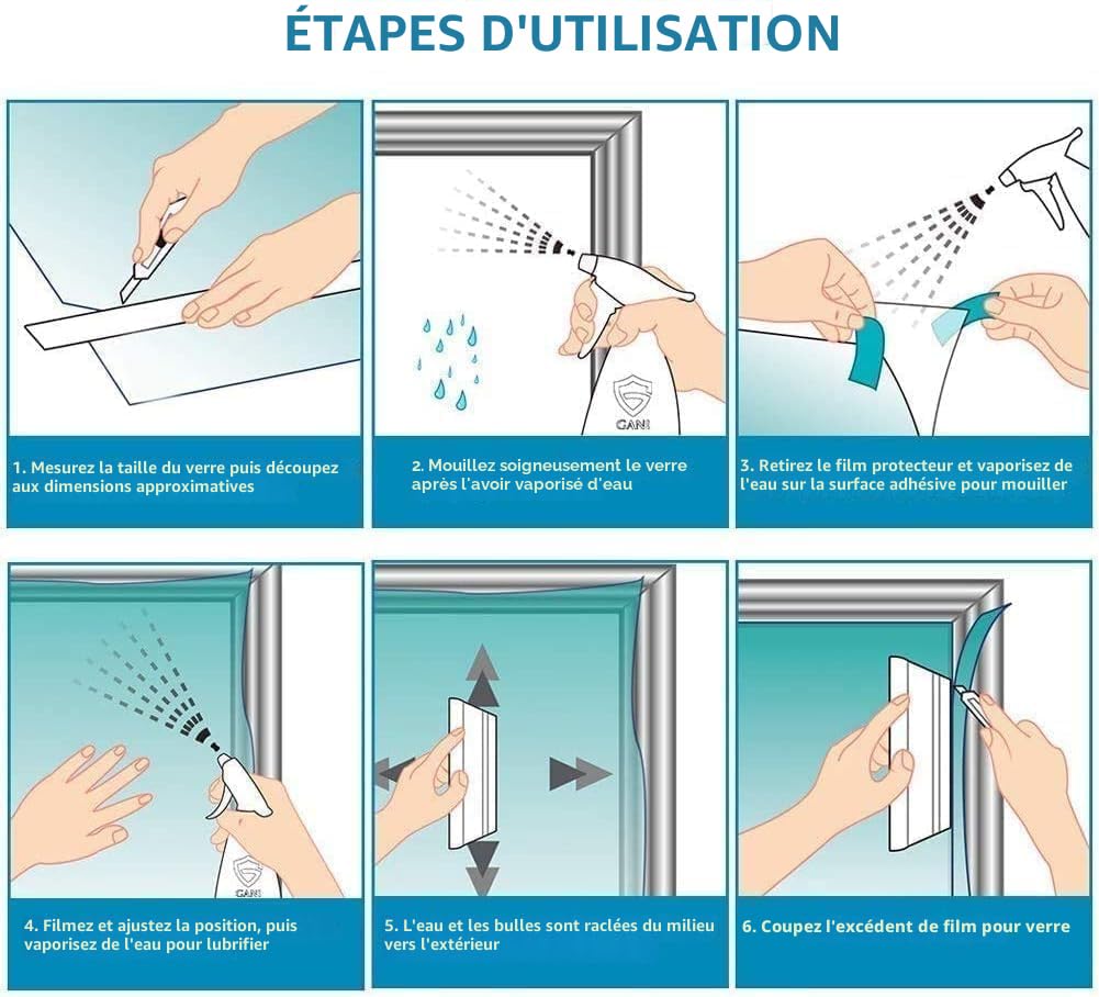 Filtre Fenetre Anti Regard Film Miroir pour Fenetre 90x400cm, Film Anti Chaleur, Brise Vue Fenetre, Filtre Anti UV pour Salon, Chambre, Bureau avec 3 Accessoires