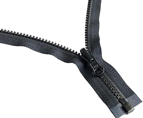 ZipperStop Venta al por mayor YKK Vislon Jacket Zipper Reversible Slide YKK #5 Extremo de separación de plástico moldeado Color BLCK Longitud