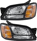For Subaru Baja 2003 2004 2005 2006/Legacy Outback 2000 2001 2002 2003 2004 Headlights Lamps Set Halogen Driver and Passenger Side