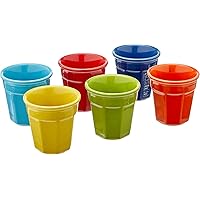 Bialetti Bicchierini Bialetti Set 6 Bicchierini Multicolor, Porcellana