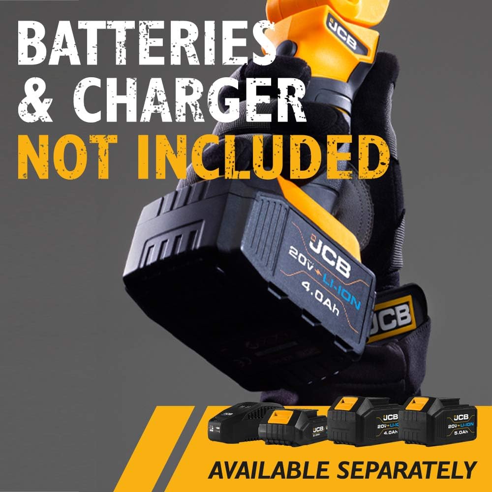 JCB Tools - JCB 20V LED Worklight - Variable Positioning Adjustment - High Lumens Flashlight - Outdoor and Indoor Use - Handheld - Bright Hanging Lamp - For Garages, Emergency, Work, Free Standing