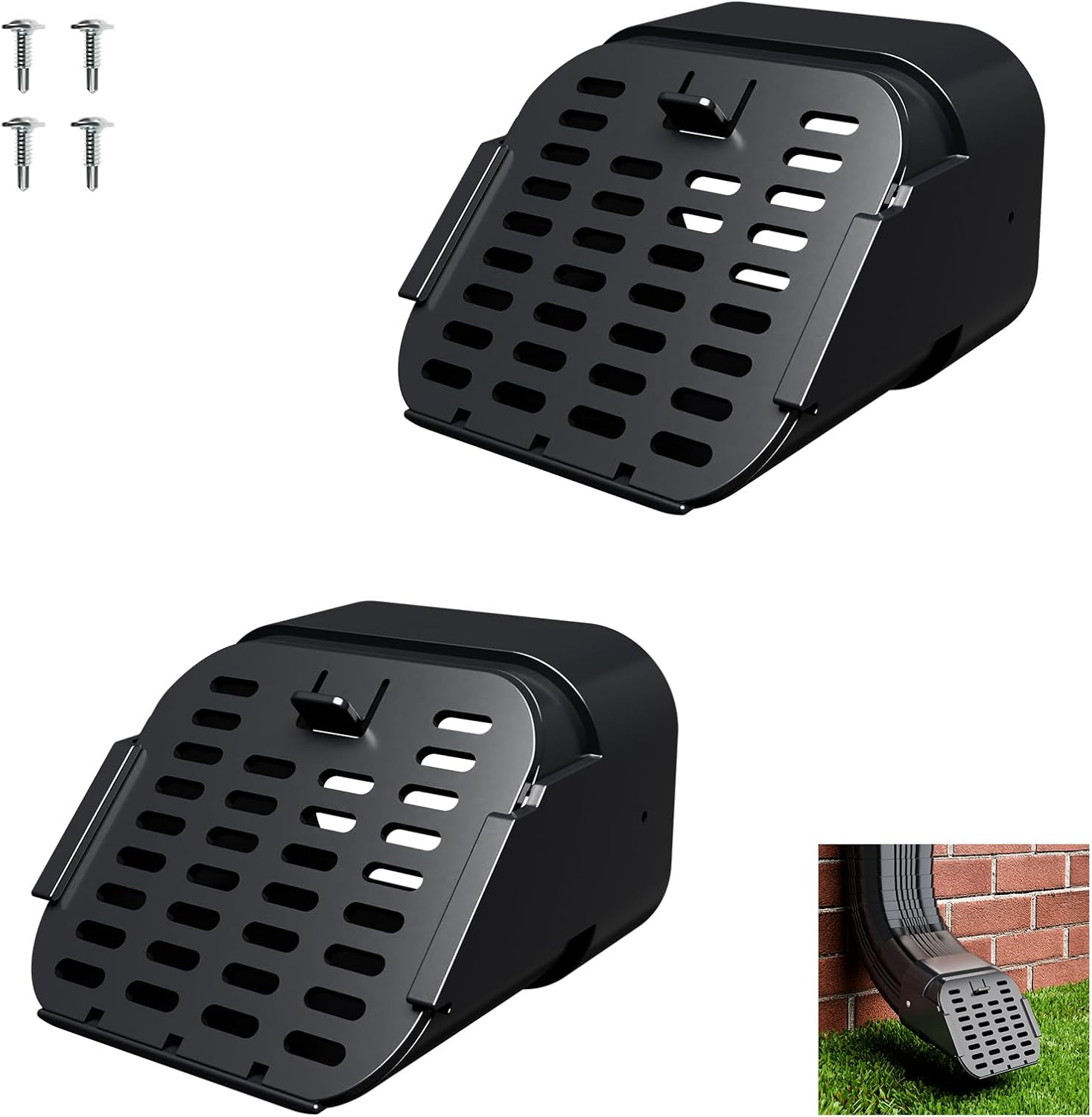 TAEYONK White 2 Pack Gutter Downspout Extensions,Downspout Extension,Rain Gutter - View #7