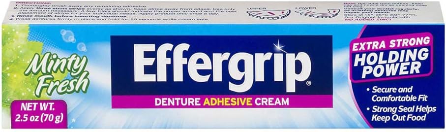 Effergrip Denture Adhesive Cream 2.50 oz (Pack of 11)