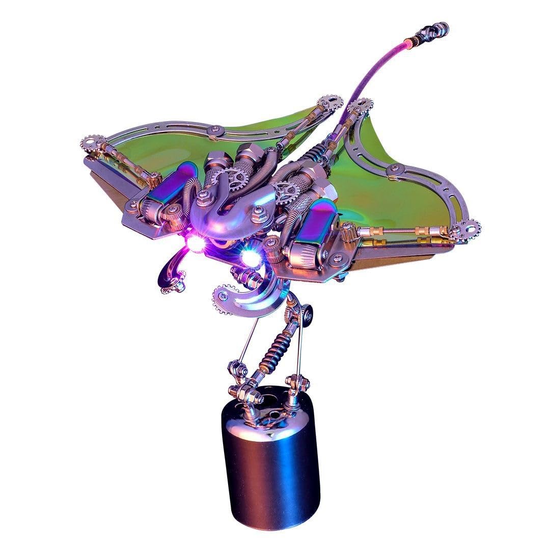Puzzle metalowe 3D dla dorosłych, zestaw modeli do składania mechanicznych ryb, zabawny montaż dekoracji wnętrz DIY, pomysły dla dorosłych jako prezenty dekoracje do domowego biura 422 szt.