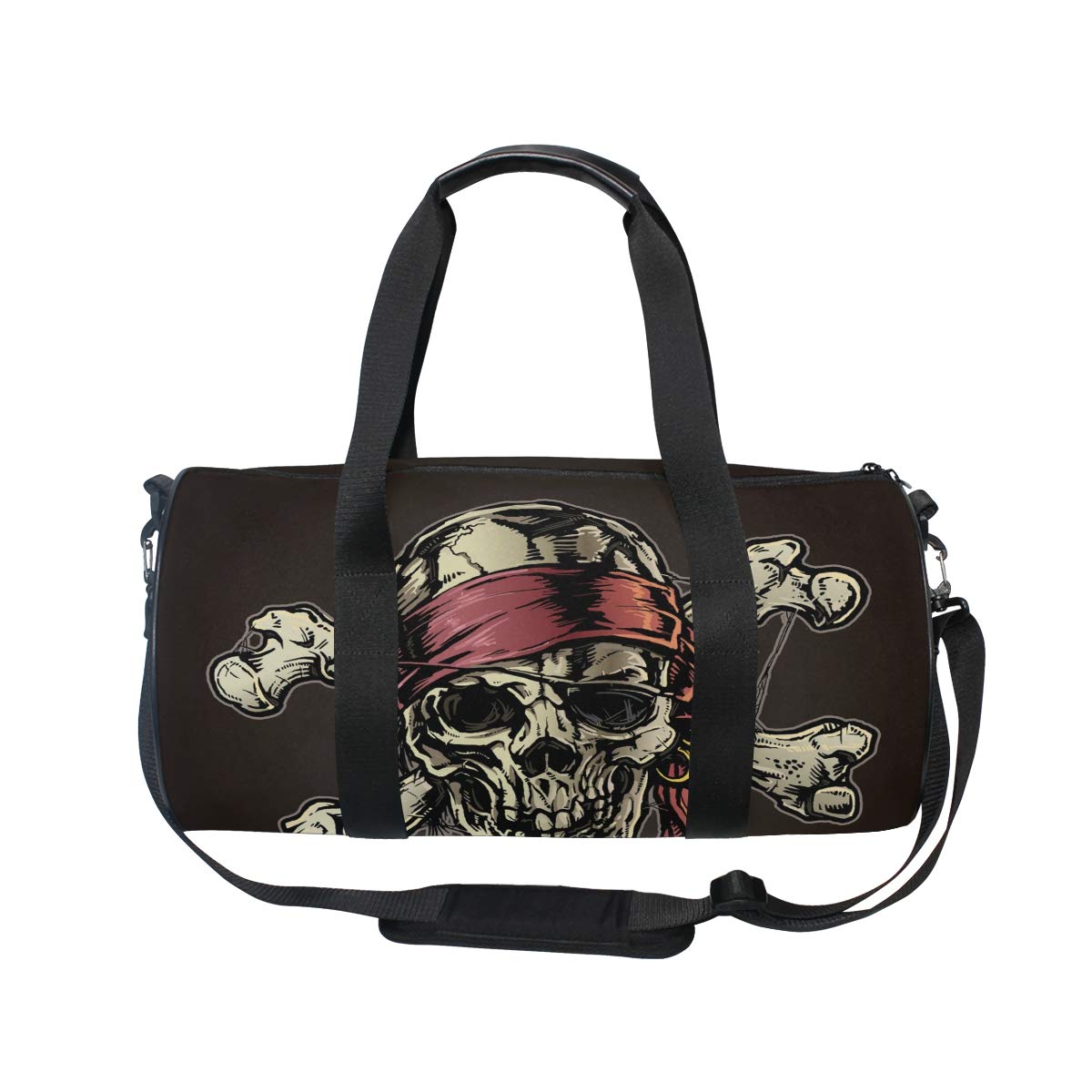 Sports Gym Bag Duffle Bag Pirate Skull Travel Luggage for Men Women